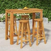 Berkfield Home 5 Piece Garden Bar Set Solid Wood Acacia in Brown