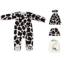 Lucy & Sam Black Cow AOP Baby Bundle | Size: 3-6 m