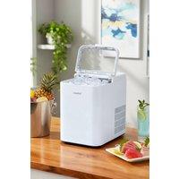 Living and Home Ice Maker Machine with Ice Scoop & Basket in White