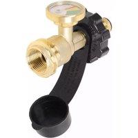 VOGREX High Low Gas Pressure Gauge Level Indicator POL Propane LPG Bottle Cylinder QCC in Gold