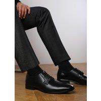 Where's That From Men's 'Elliot' Lace Up Derby Formal Dress Work Shoes in True Black | Size: 11