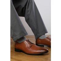 Where's That From Men's 'Elliot' Lace Up Derby Formal Dress Work Shoes in Brown | Size: 10