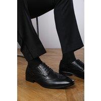 Where's That From Men's 'Dominic' Lace Up Derby Textured Formal Dress Work Shoes in Black | Size: 12