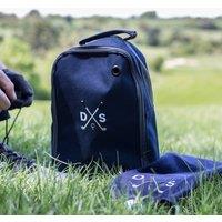 Duncan Stewart Men's Personalised Golf Shoe Bag & Towel Set in Black
