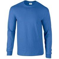 Premier Men's Ginmill Checked Long-Sleeved Shirt in Blue | Size: Large