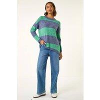 Roman Women's Stripe Soft Knit Jumper | Size: 20