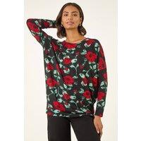 Roman Women's Floral Print Banded Hem Top | Size: 10