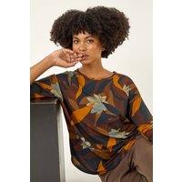 Roman Women's Floral Print Curved Hem Top | Size: 12