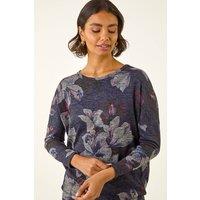 Roman Women's Floral Printed Bubble Hem Top | Size: 20