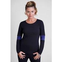Enorsia Women's Crew Neck Active Tops in Black | Size: 12