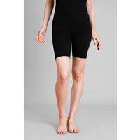 Enorsia Women's High waisted Sports Shorts in Black | Size: 12