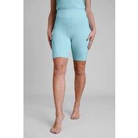 Enorsia Women's High waisted Sports Shorts in Aqua | Size: 12