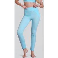Enorsia Women's High Waisted Active Leggings in Aqua | Size: 16