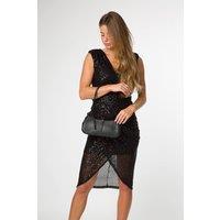 Pure Luxuries London Women's 'Evangeline' Leather Grab Bag in Black