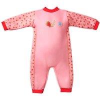 Splash About Warm In One Baby Wetsuit - Strawberry Field in Light Pink | Size: 3-6 m