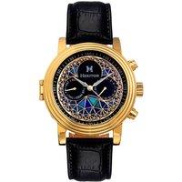 Heritor Automatic Men's Legacy Leather-Band Watch with Day & Date in Gold