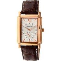 Heritor Automatic Men's Frederick Leather-Band Watch in Brown