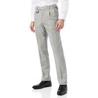 XPOSED Men's Martin Classic Tweed Tailored Fit Trousers Stylish Comfort in Grey | Size: 34