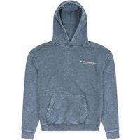 Blank Essentials Men's Acid Wash Screen Print Hoody in Blue | Size: Large