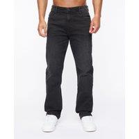 Duck&Cover Men's Janstar Straight Leg Jeans in Black | Size: 38R
