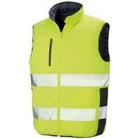 SAFE-GUARD by Result Men's Reversible Soft Padded Gilet in Yellow | Size: Small