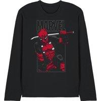 Marvel Deadpool Sword Long Sleeve T-Shirt in Black | Size: Medium