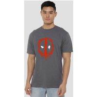 Marvel Deadpool Paint Logo T-Shirt in Grey | Size: Medium