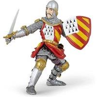 Papo Fantasy World Tournament Knight Toy Figure, Three Years or Above, Silver/Red (39800)