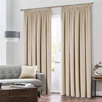 Luxury Living Montreal Taped Top Curtains in Natural | Size: 117 cm width x 122 cm drop