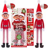 VFM e-Store Elves Behavin Badly Christmas Naughty Elf Elfie & Elvie 30cm 2 Pack in Red