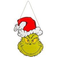 VFM e-Store Grinch Christmas Light Up Wall Festive Decoration 40 x 30cm Green X 1 | Size: 40 x 30 cm