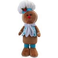 VFM e-Store Christmas Standing Gingerbread Decoration 50cm x 24cm Blue X 1 | Size: 50 cm x 24 cm