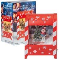 VFM e-Store Christmas Snow Globe Light Up Blower 20cm x 15cm Snowman X 1 in Red | Size: 20 cm x 15 cm