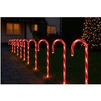 Marco Paul 12 Candy Cane Lights with 60 LEDs in Red