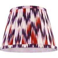 Happy Homewares Purple & Burgundy Pleated Cotton Lamp Shade with Zig Zag Design | Size: 10 inches