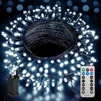 Desiretech Outdoor & Garden Lights, LED Waterproof Plug-in String Lights 20 M in Cool White