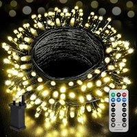 Desiretech Outdoor & Garden Lights, LED Waterproof Plug-in String Lights 20 M in Warm White