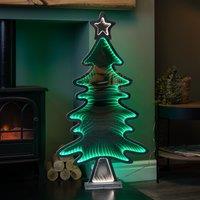 Samuel Alexander 95cm Green Standing LED Infinity Christmas Tree Decoration with Metal Base