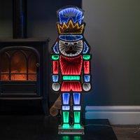 Samuel Alexander 74cm Multi-coloured LED Infinity Standing Christmas Nutcracker Decoration with Metal Base