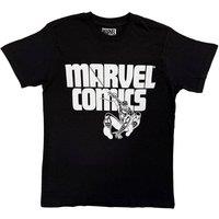 Rock Off officially Licensed Products Marvel Comics Spider-Man T-Shirt in Black | Size: Large
