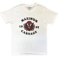 Rock Off officially Licensed Products Venom Maximum Carnage Marvel Comics T-Shirt in White | Size: Small