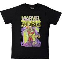 Rock Off officially Licensed Products Wolverine Zombie Hand Marvel Comics T-Shirt in Black | Size: XL