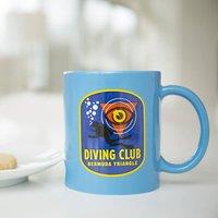 simpa Bermuda Triangle Diving Club Mug in Blue