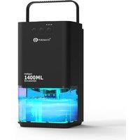 PureMate 1400ml Electric Dehumidifier with Ultra Quiet & Auto Shut off in Black