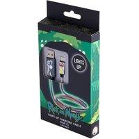 Lazerbuilt Rick & Morty Light-Up MFI Charging Cable - White