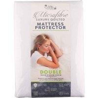 Voltico Microfibre Mattress Protector Double & King, Elasticated Fit in Cool White | Size: King Fitted