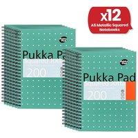 Pukka A5 Squared Jotta Book 200 Page Squared Notebook for School pack of 12