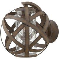 Netlighting Carson 1 Light Outdoor Small Wall Lantern Light Iron IP44 E27 in Grey