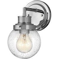 Netlighting Hinkley Poppy Bathroom Wall Lamp Polished Chrome IP44 in Grey