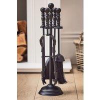 Dibor Matte Black 4pc Fireside Companion Fireplace Tool Set